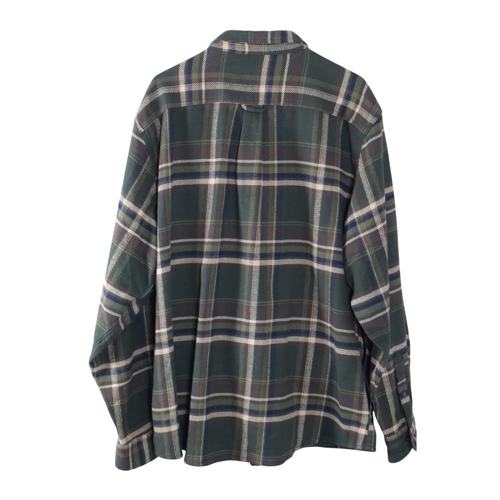 Orvis Shacket Mens XXL Green Plaid Heavyweight Flannel Button Down‎ Shirt Jacket - Picture 3 of 9